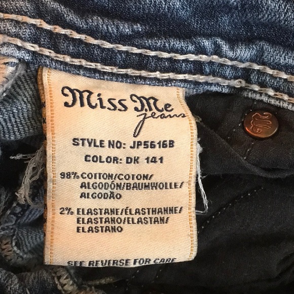 Miss me Sz 27 JP5616B Boot Jeans - Picture 6 of 7